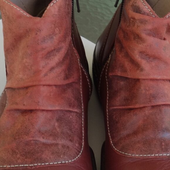 J.gean Brazian leather women's ankle boots side zip padded insole size 7-71/2 US - Picture 16 of 16